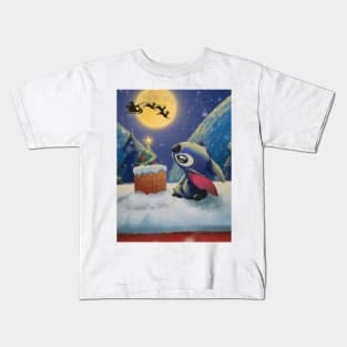 stitch Waiting for christmas gifts Kids T-Shirt